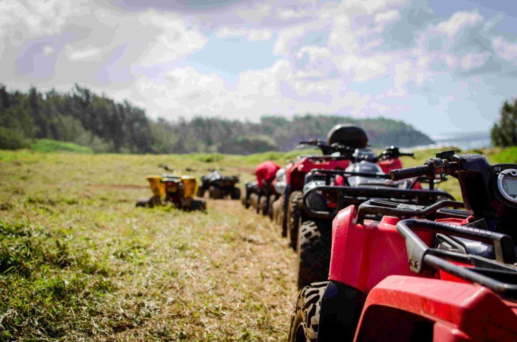 quads électriques en groupe