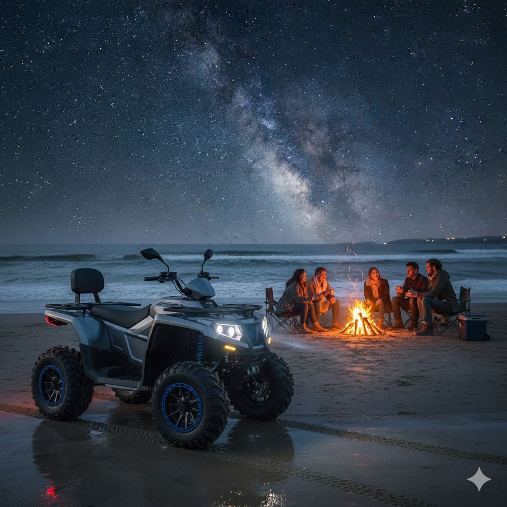 randonnée nocturne en quad électrique