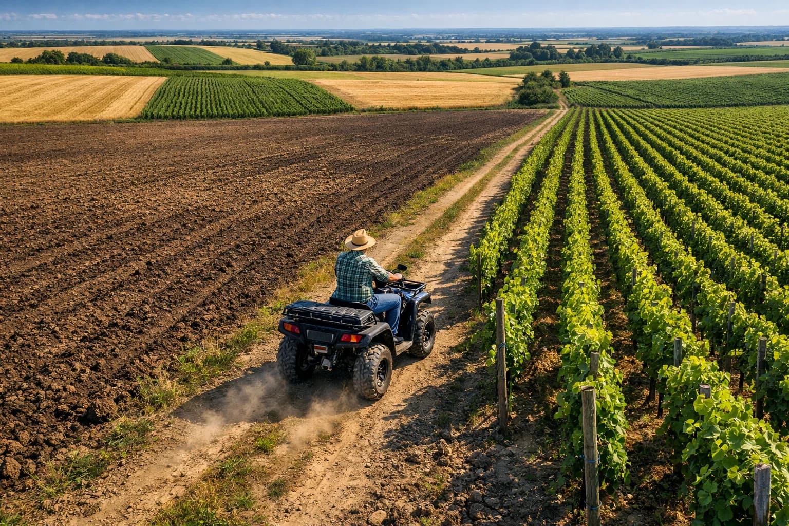 Quad électrique agricole champs