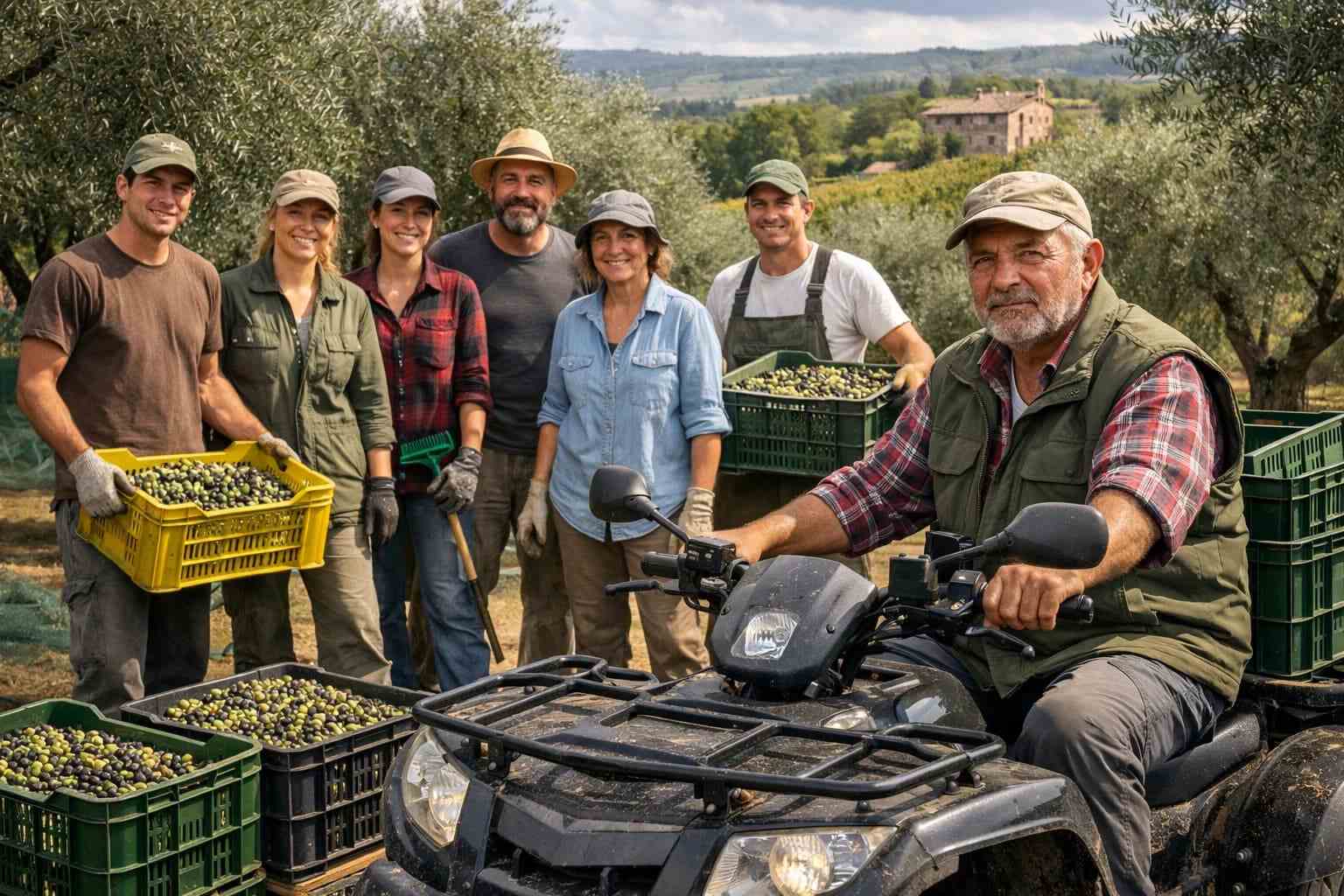 Quad électrique agricole récolte olives